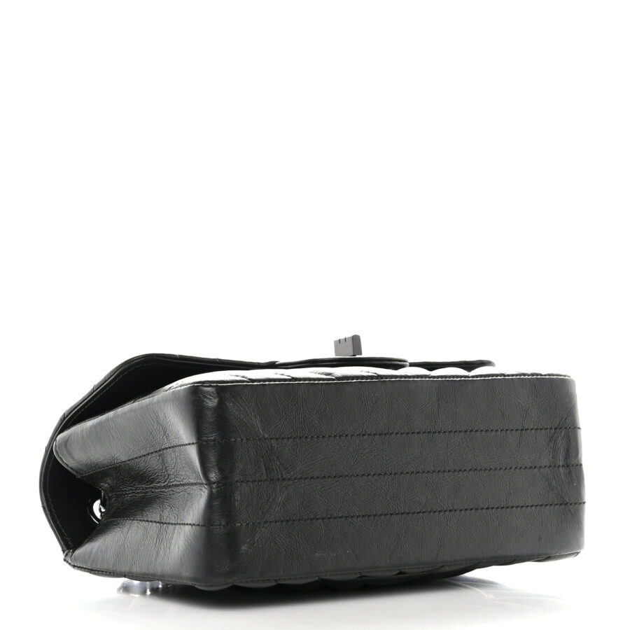 Aged Calfskin Chevron Quilted 2.55 Reissue Mini Flap So Black - Image 3