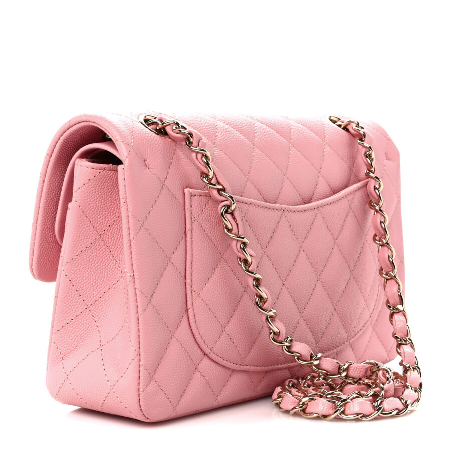 Caviar Quilted Small Double Flap Pink - Image 2