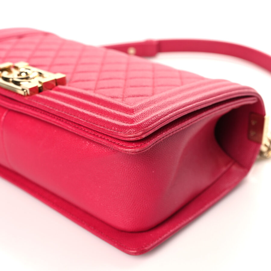 Caviar Quilted Medium Boy Flap Fuchsia - Image 7