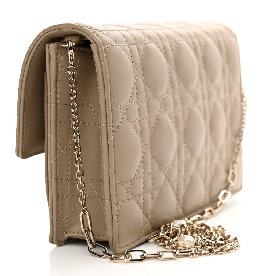 Lambskin Cannage Chain My Dior Daily Chain Pouch Powder Beige - Image 2