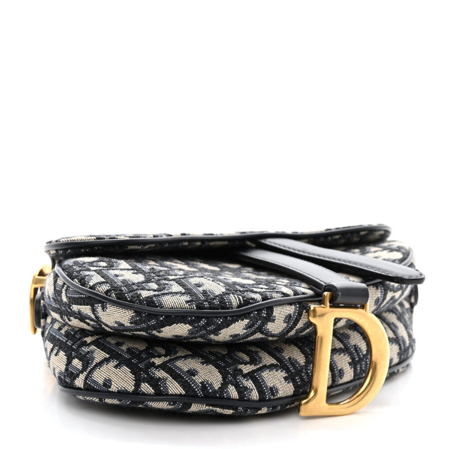 Oblique Mini Saddle Bag Blue - Image 3