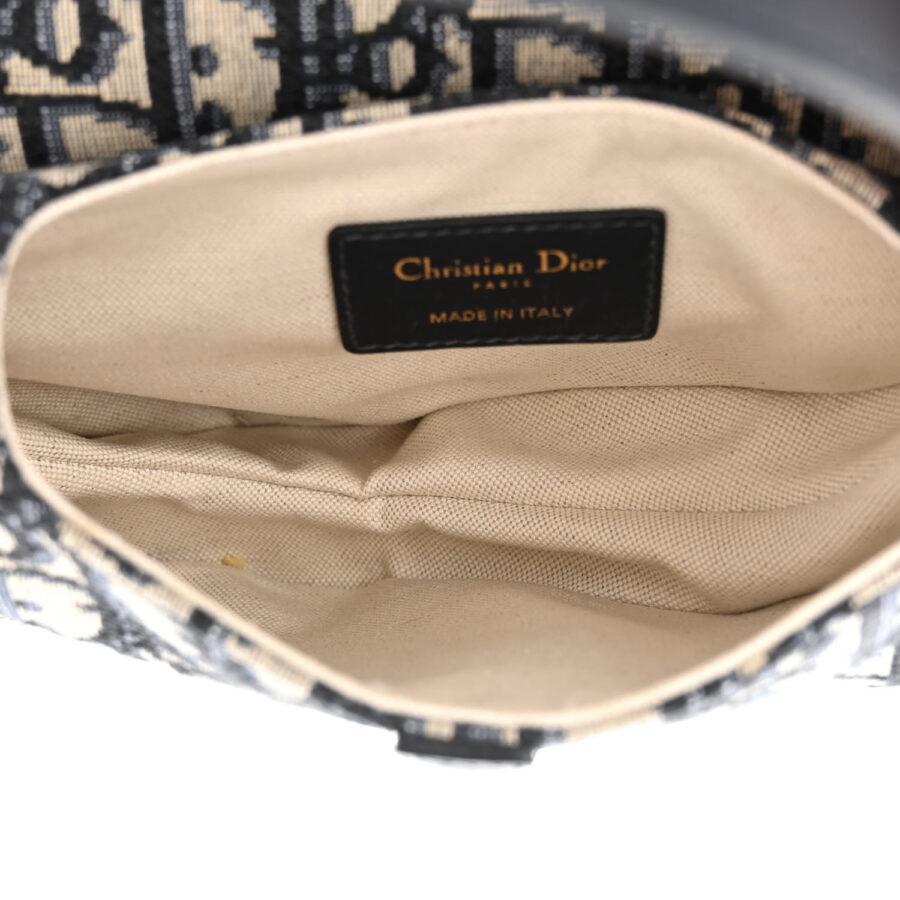 Oblique Mini Saddle Bag Blue - Image 4