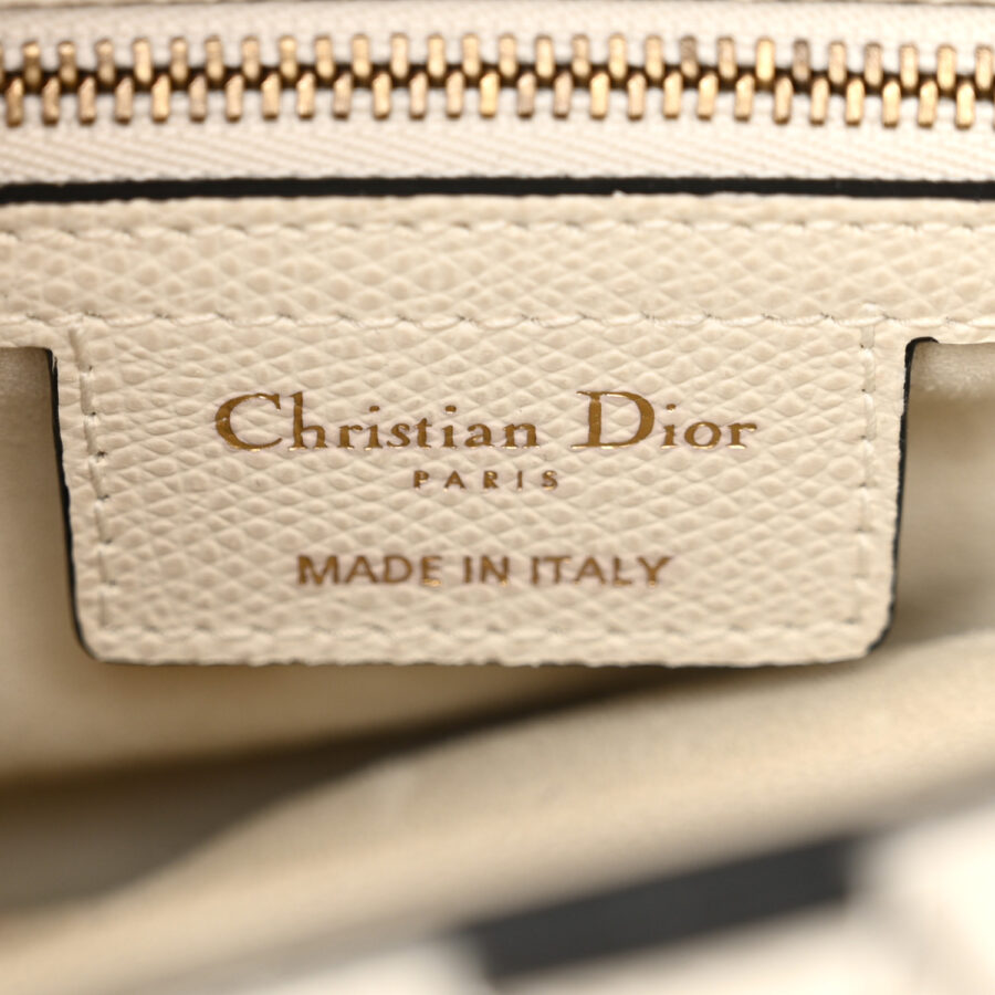 Grained Calfskin Saddle Bag White - Image 5