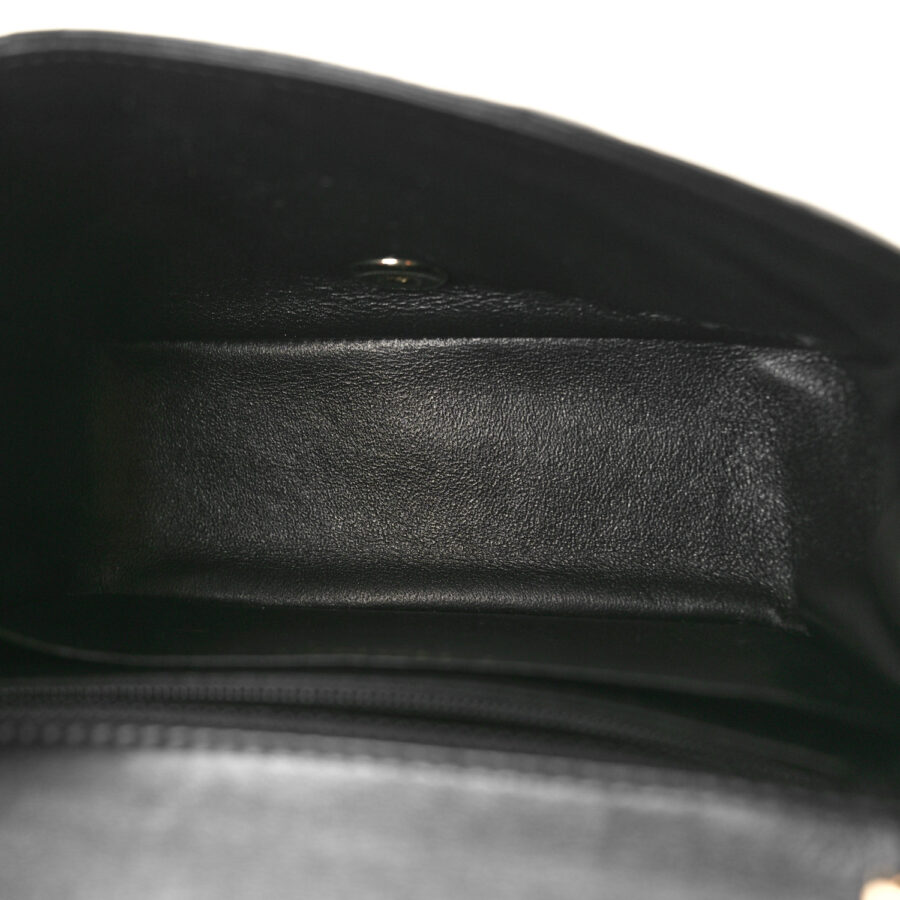 Lambskin Quilted Mini Square Flap Black - Image 4