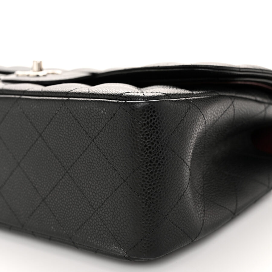 Caviar Quilted Jumbo Double Flap Black - Image 8
