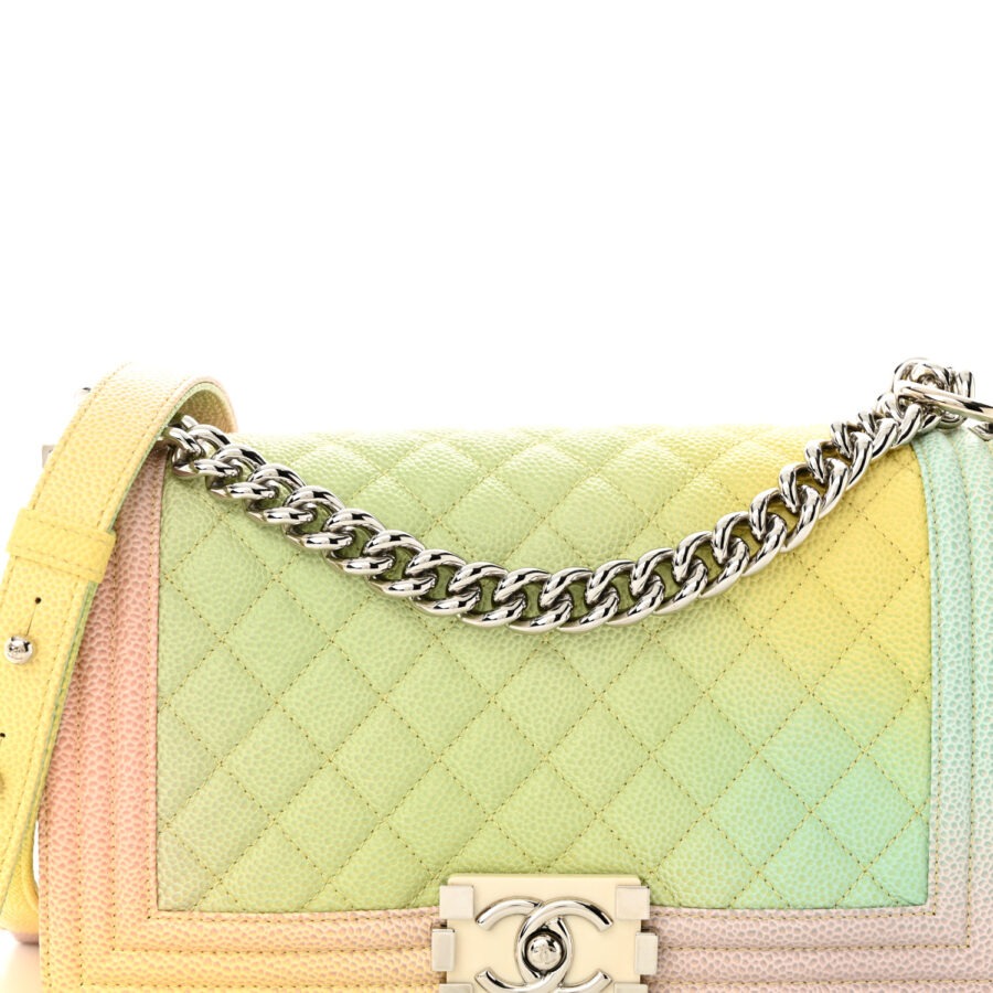 Caviar Quilted Medium Cuba Rainbow Boy Flap Multicolor - Image 6