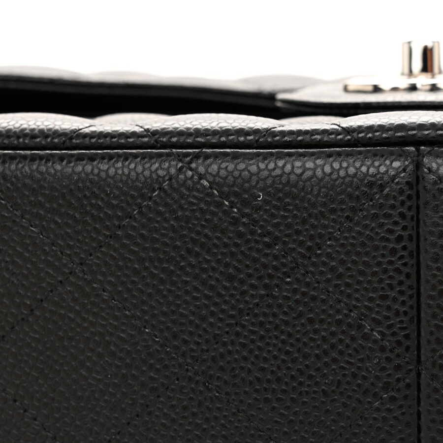 Caviar Quilted Jumbo Double Flap Black - Image 9
