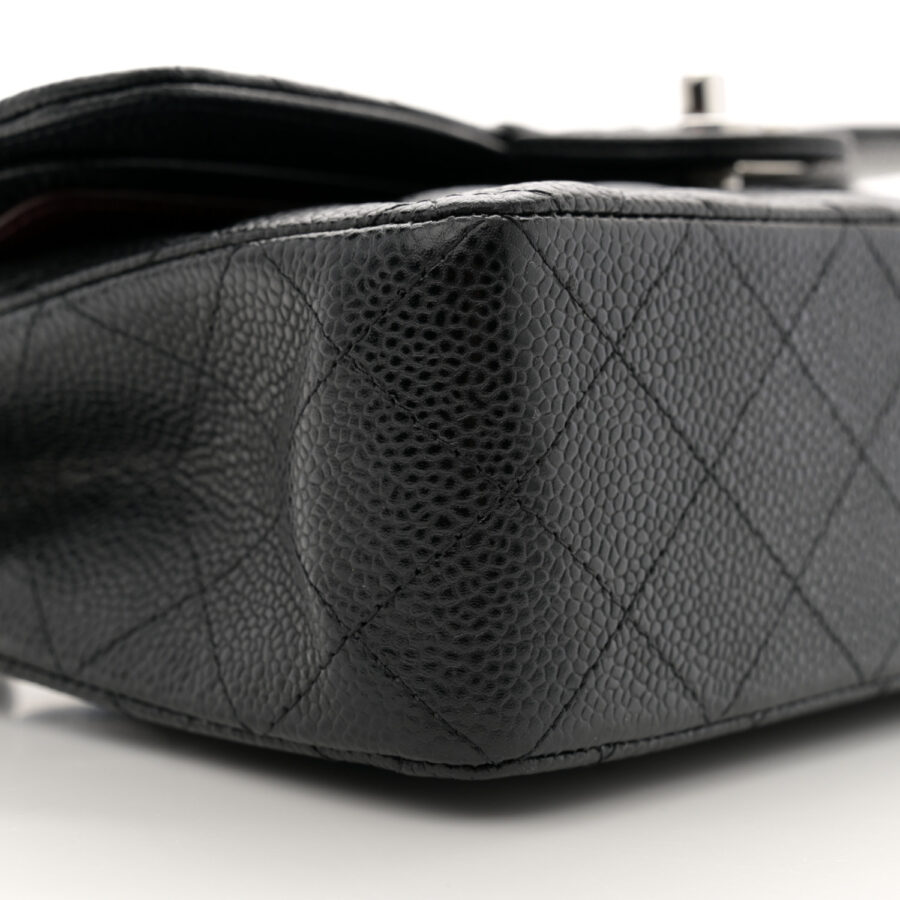 Caviar Quilted Small Double Flap Black - Image 7
