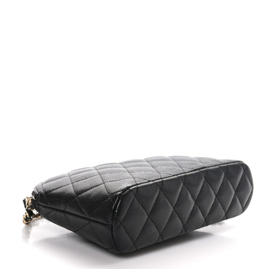 Caviar Quilted Classic Clutch With Chain Black - Image 3