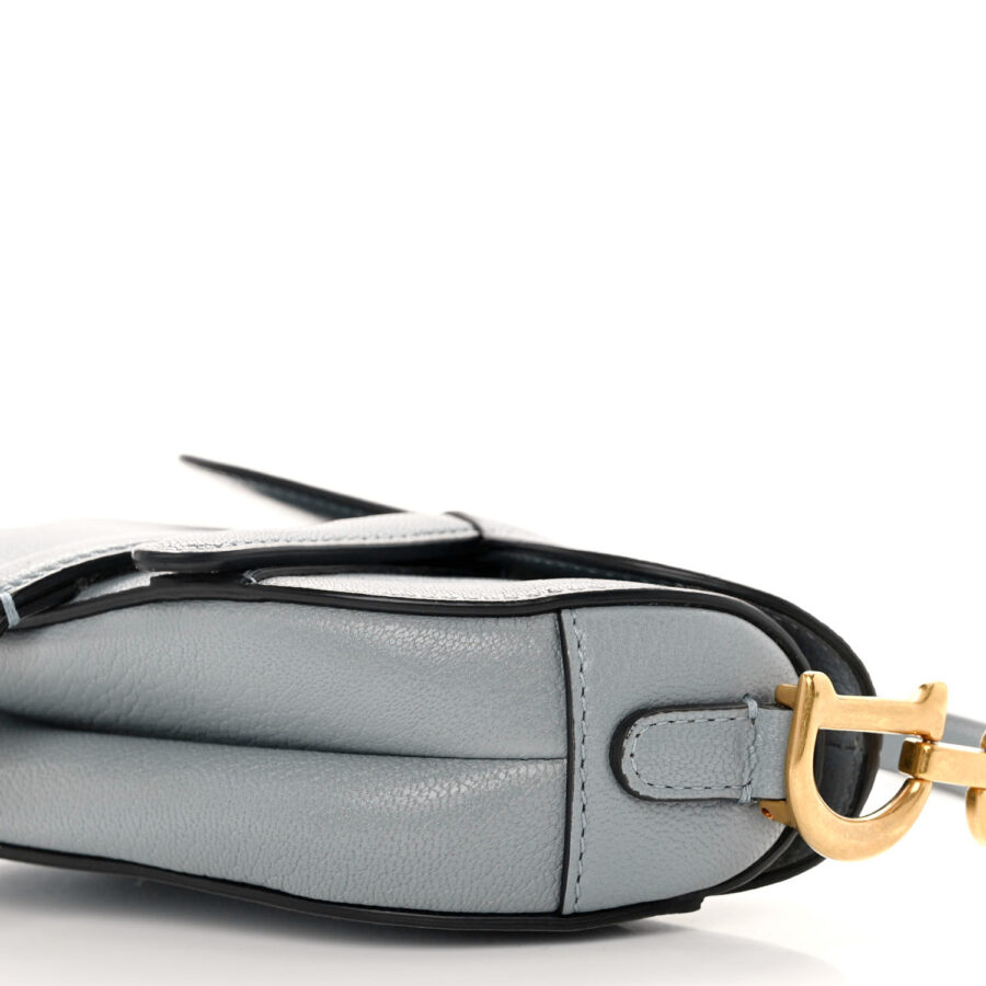 Goatskin Micro Saddle Bag Cloud Blue - Image 8