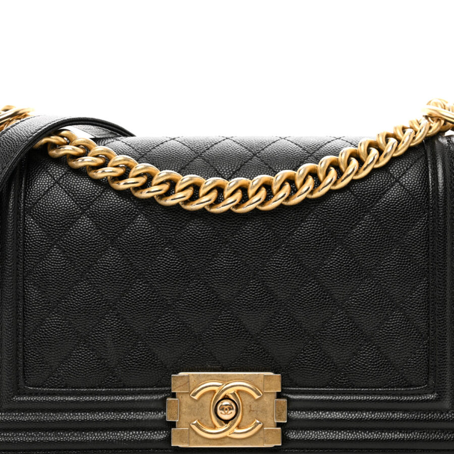 Caviar Quilted Medium Boy Flap Black - Image 4