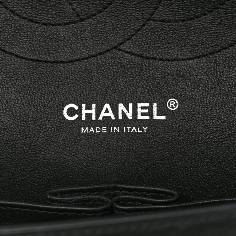 Crumpled Calfskin Quilted Jumbo Double Flap So Black - Image 5