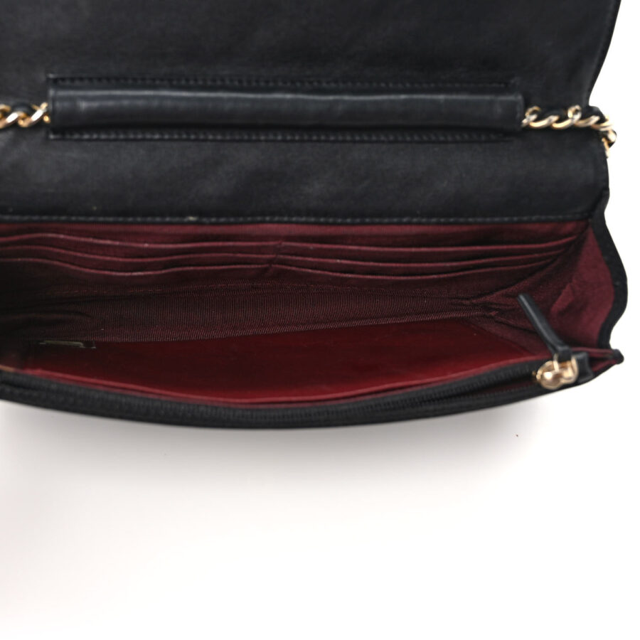 Aged Calfskin Quilted Reissue Wallet On Chain WOC Black - Image 4