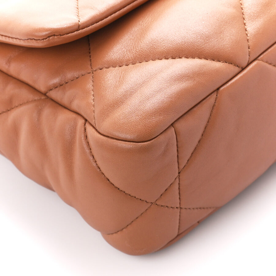 Lambskin Quilted Medium Chanel 19 Flap Brown - Image 7