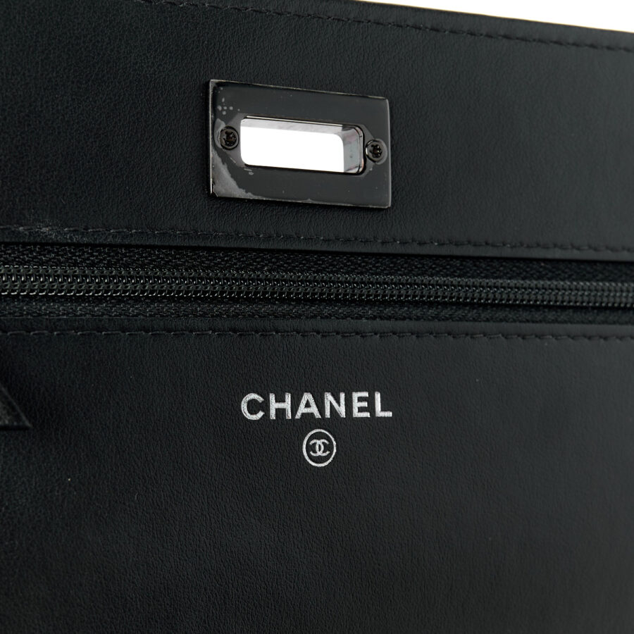 Aged Calfskin Quilted Reissue Wallet On Chain WOC So Black - Image 5