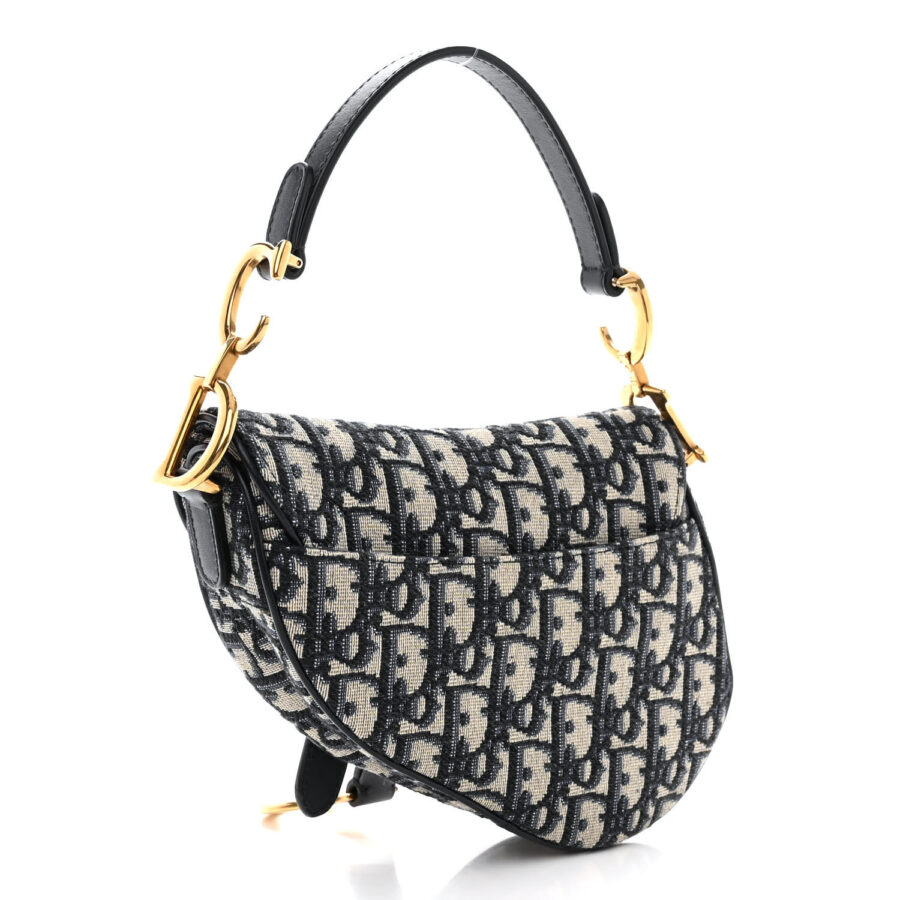 Oblique Mini Saddle Bag Blue - Image 2