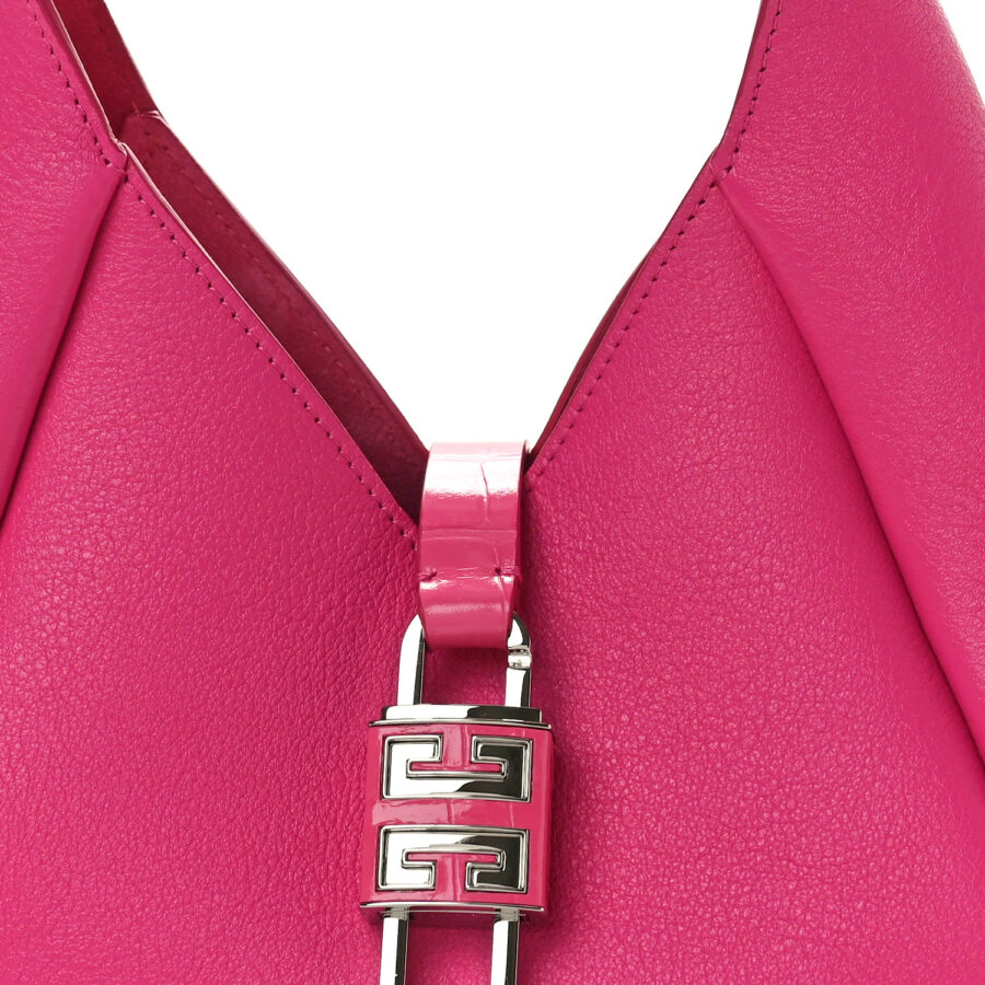 Grained Calfskin Mini G-Lock Hobo Neon Pink - Image 6