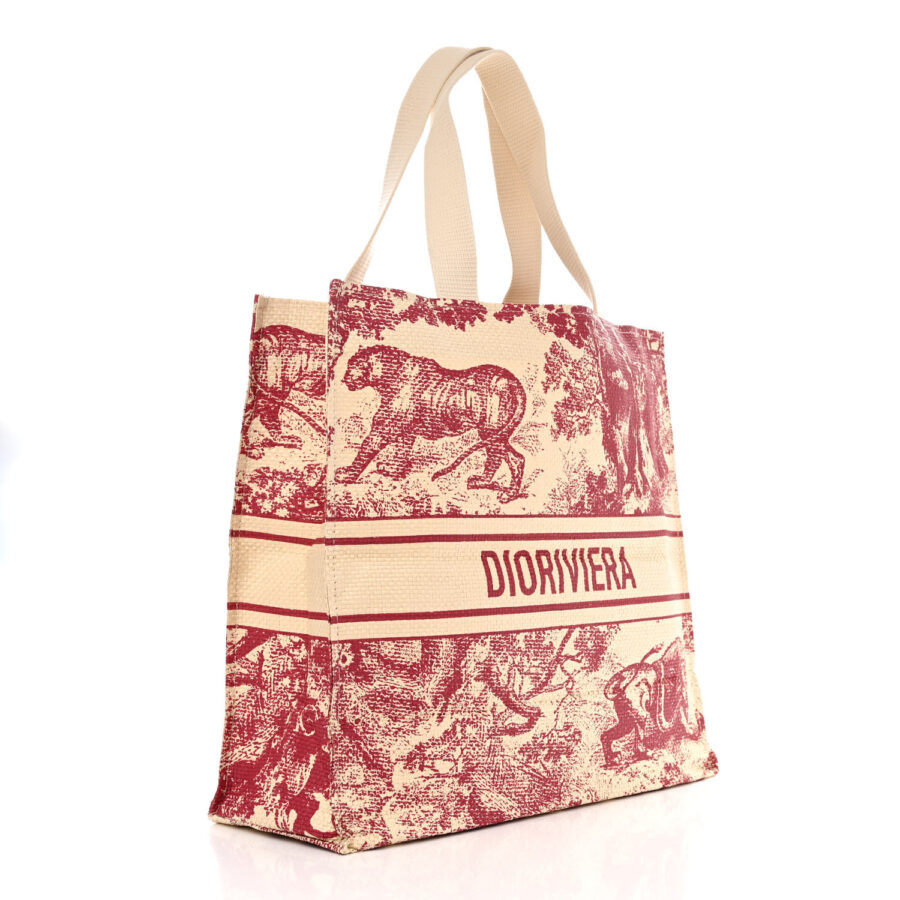 Straw Dioriviera Tote Red - Image 2