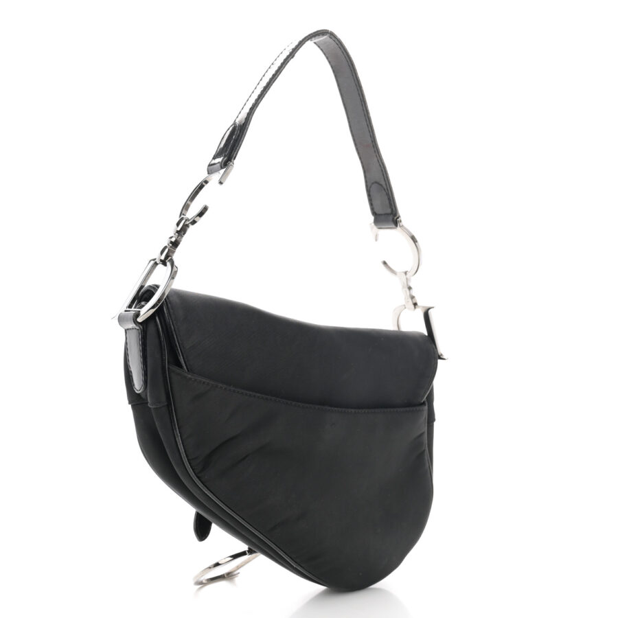 Nylon Saddle bag Black - Image 2