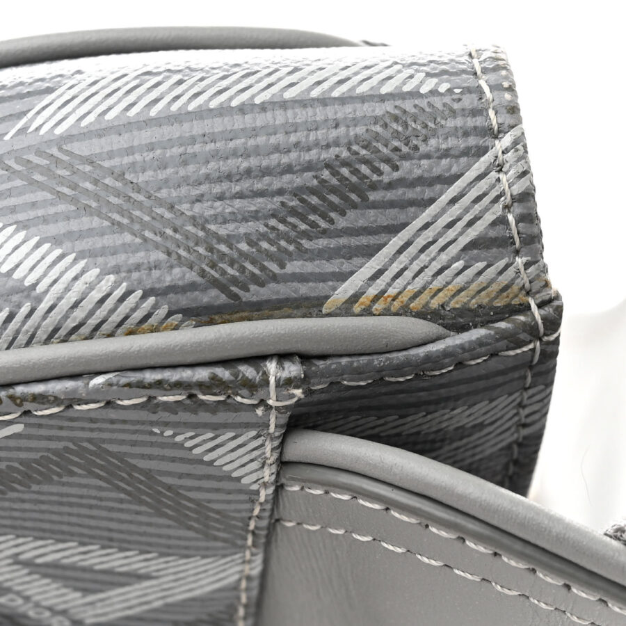 CHRISTIAN DIOR Coated Canvas CD Diamond Mens Mini Saddle Bag Grey - Image 9