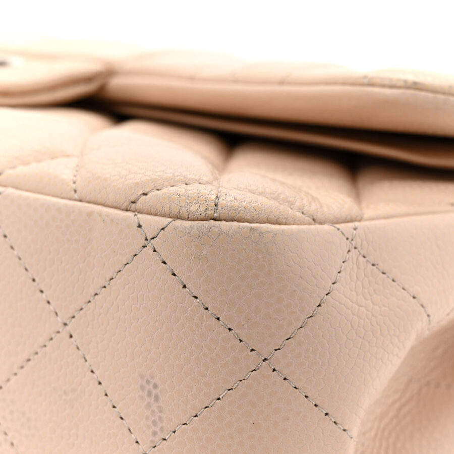 Caviar Quilted Jumbo Double Flap Light Pink - Image 16