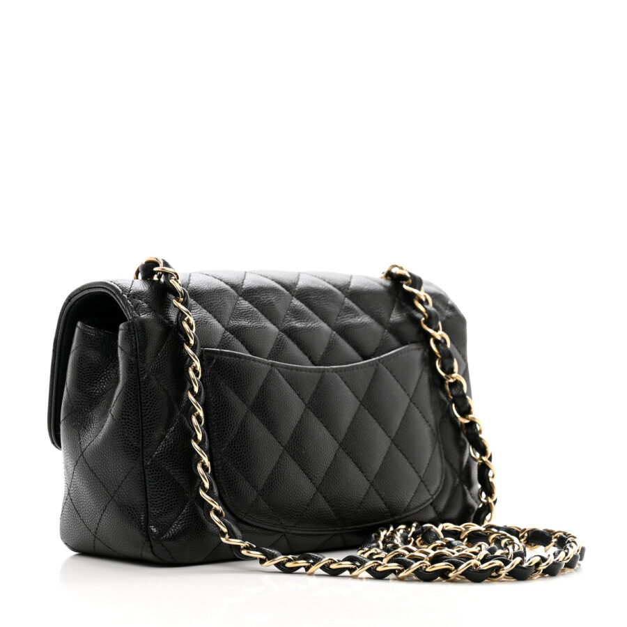 Caviar Quilted Mini Rectangular Flap Black - Image 2