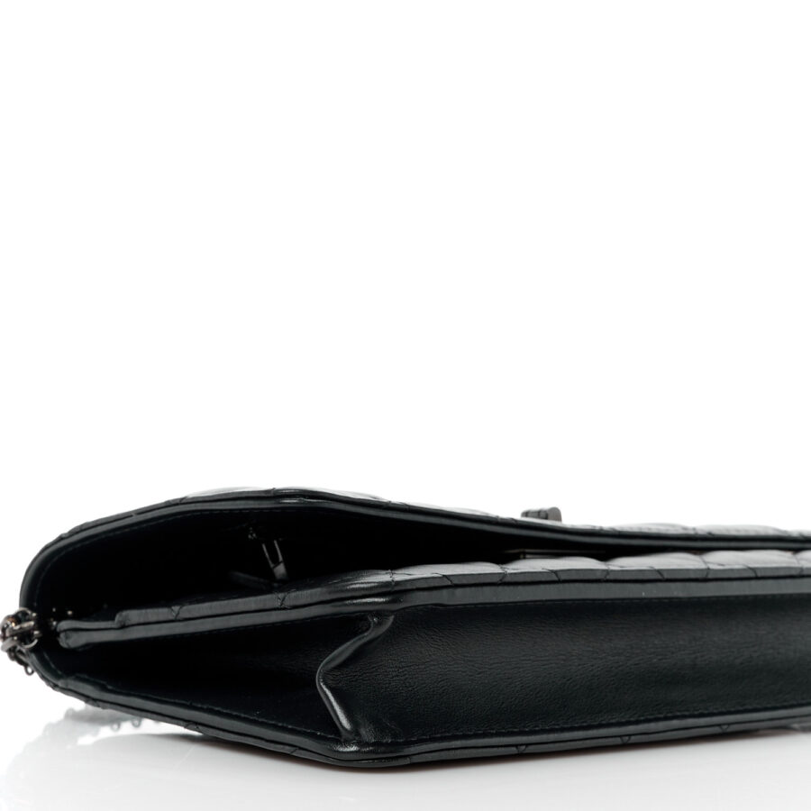 Aged Calfskin Quilted Reissue Wallet On Chain WOC So Black - Image 8
