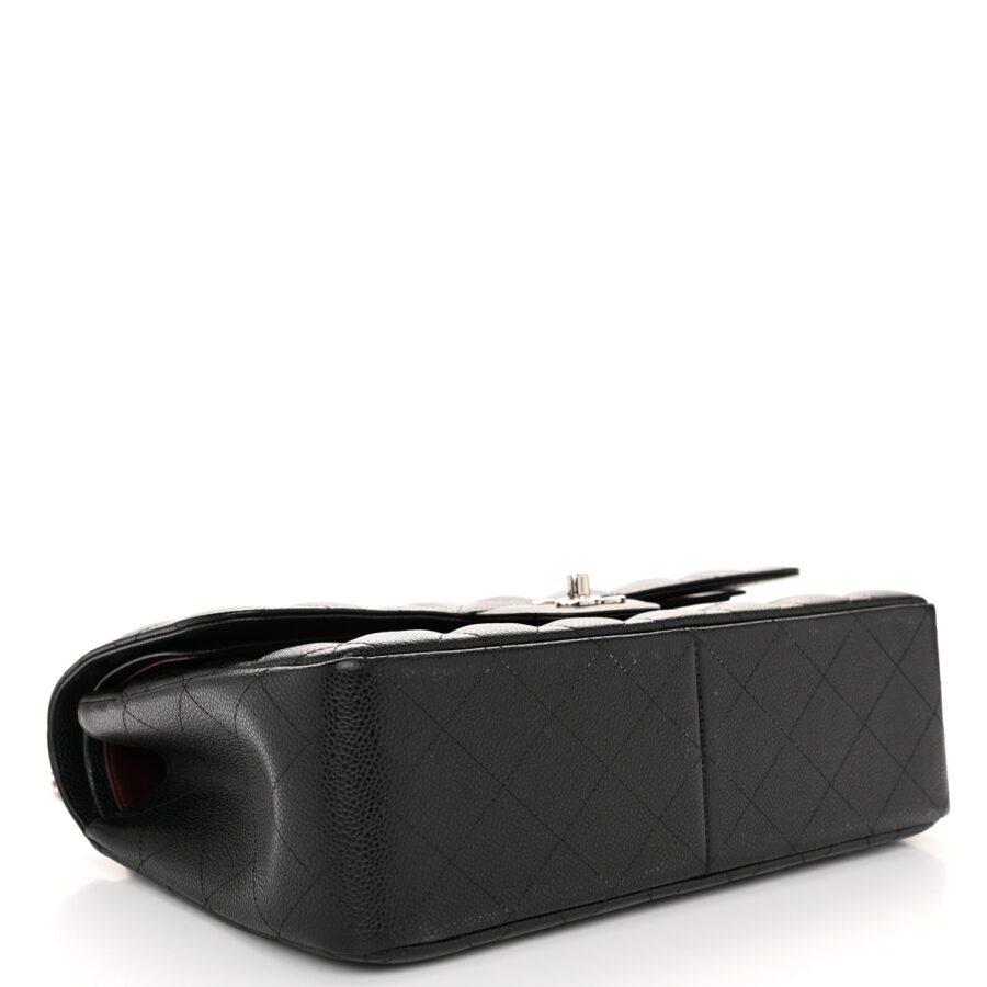 Caviar Quilted Jumbo Double Flap Black - Image 3