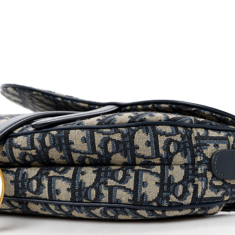 Oblique Saddle Bag Blue - Image 8
