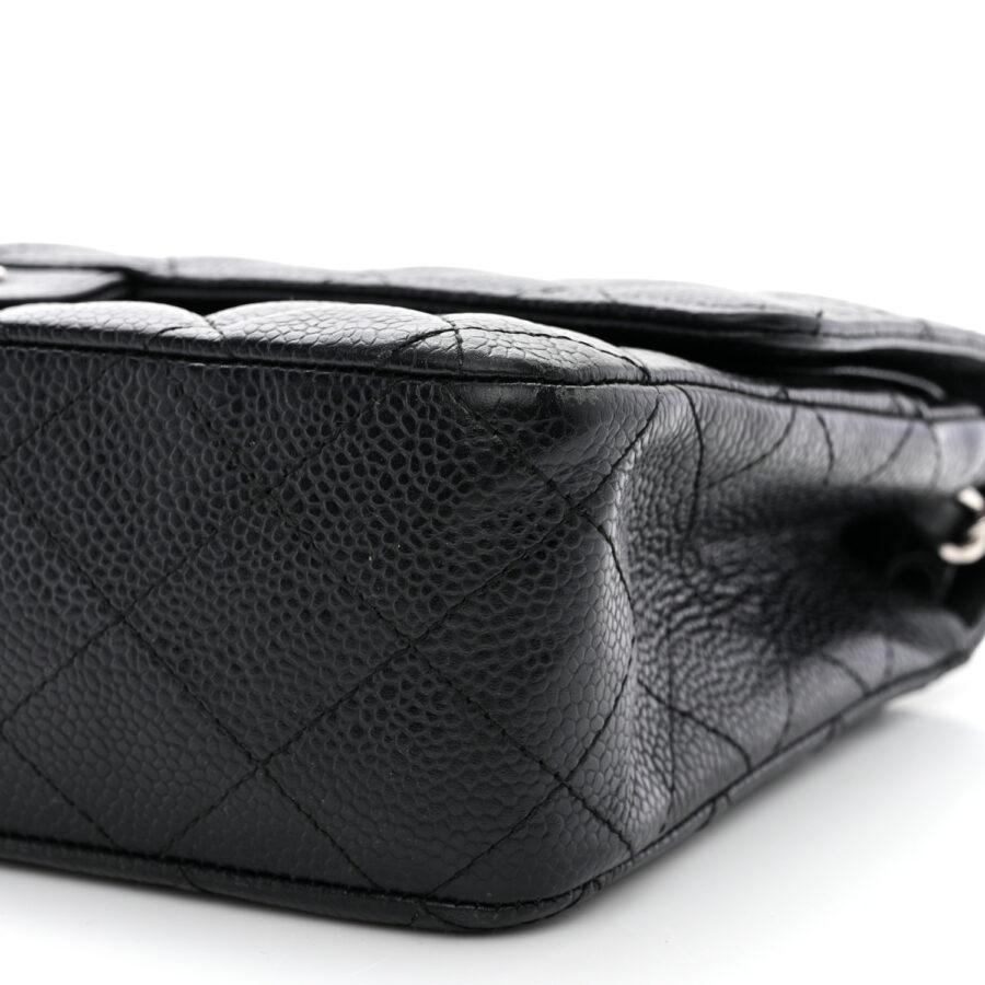 Caviar Quilted Medium Double Flap Black - Image 8