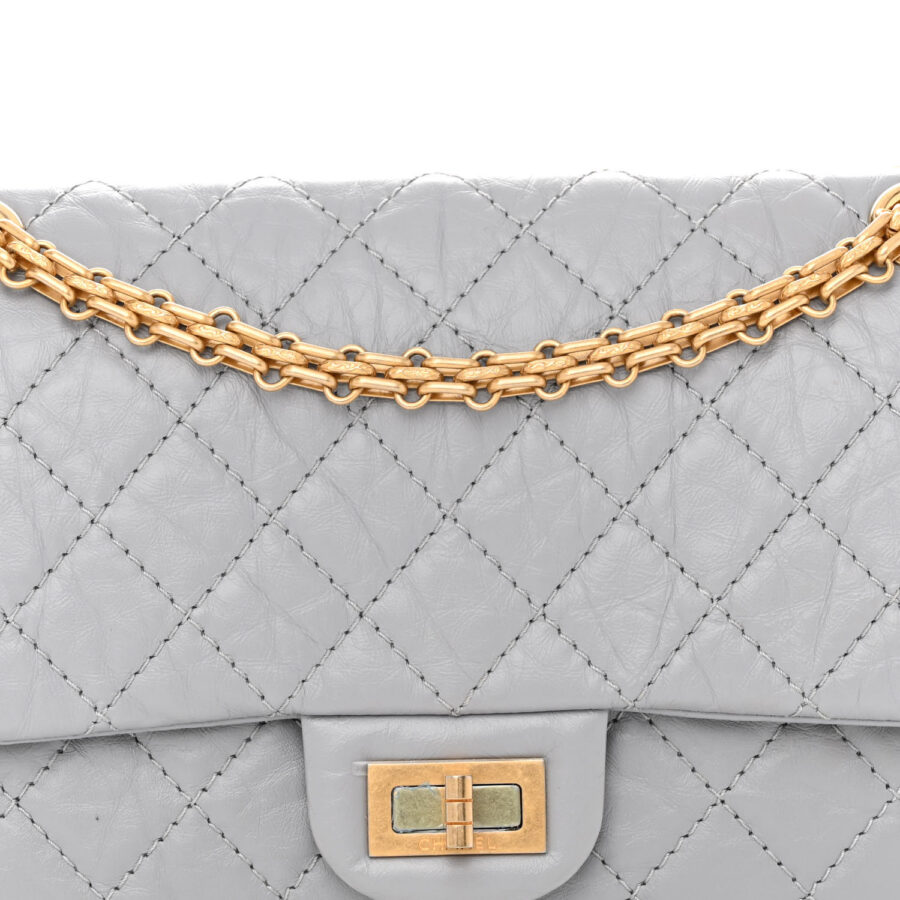 Aged Calfskin Quilted 2.55 Reissue 225 Flap Grey - Image 6