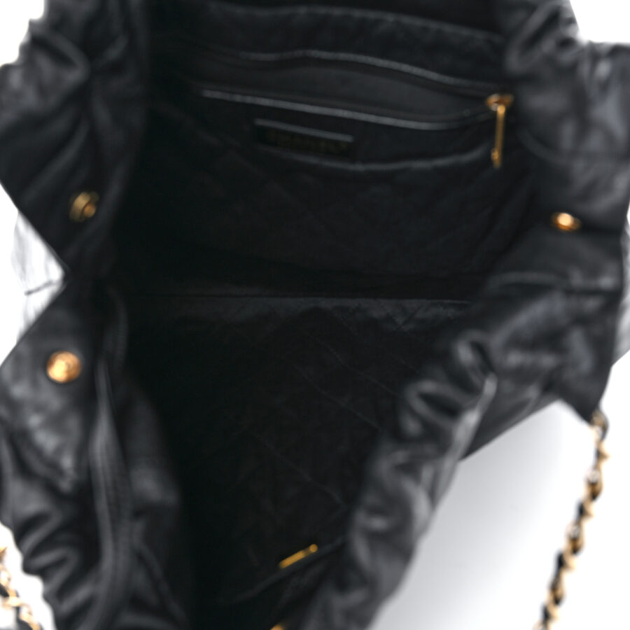 Shiny Calfskin Quilted Chanel 22 Black - Image 6