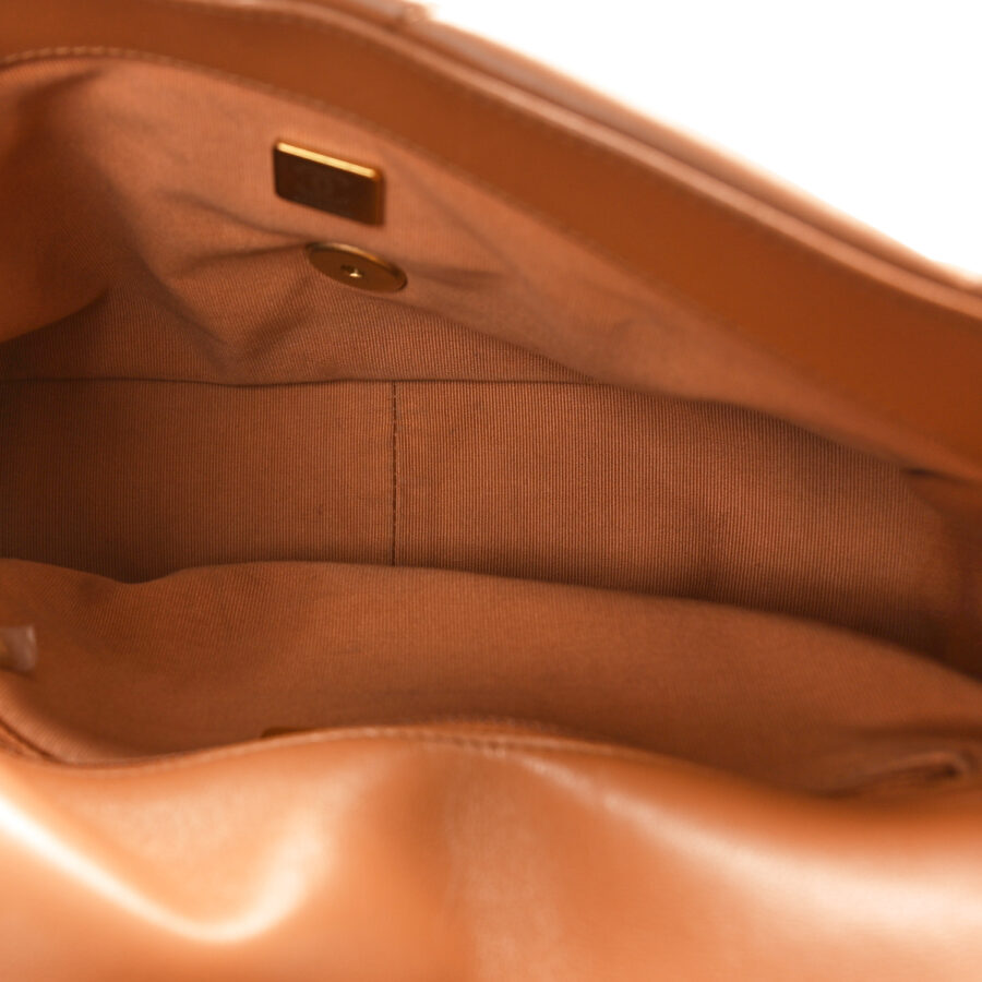 Lambskin Quilted Medium Chanel 19 Flap Brown - Image 4