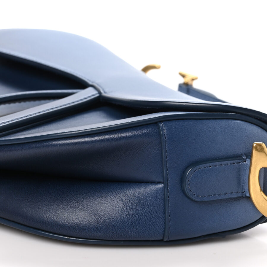Calfskin Gradient Saddle Bag Indigo Blue - Image 8