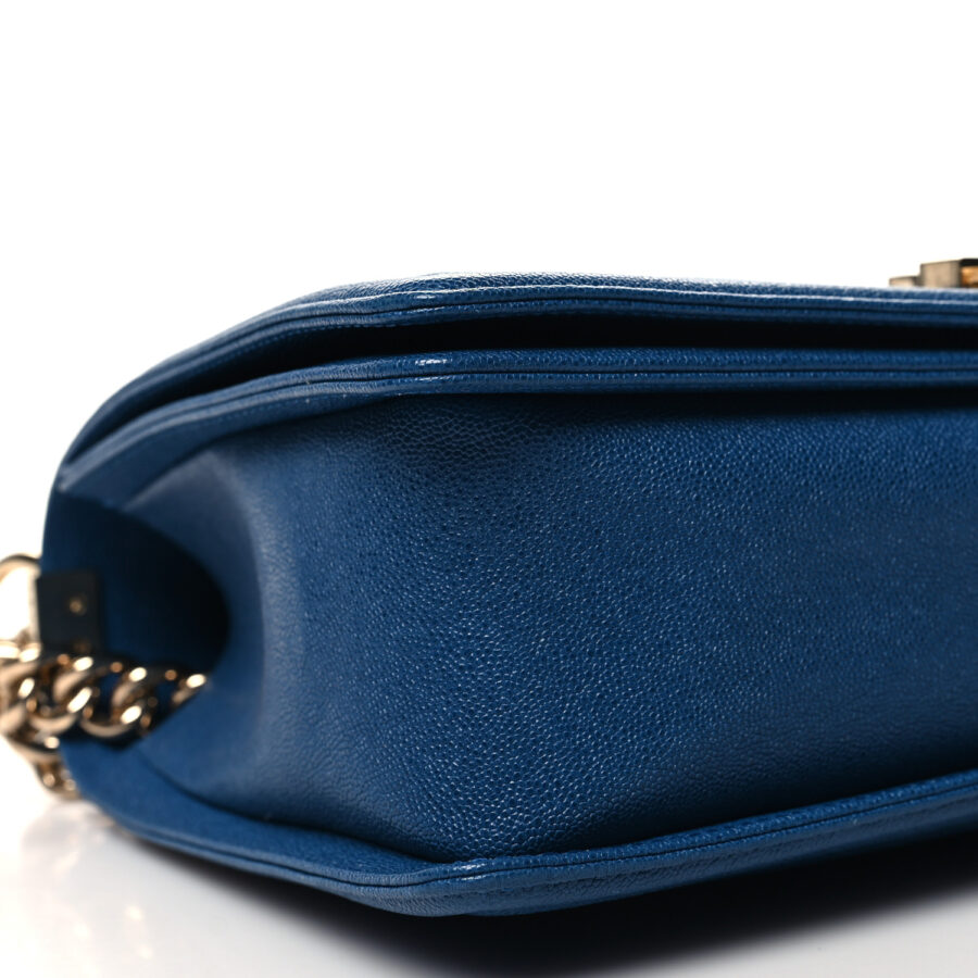 Caviar Quilted New Medium Boy Flap Blue - Image 7