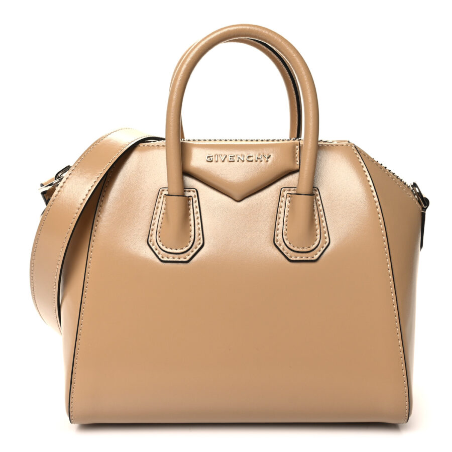 Shiny Lord Calfskin Mini Antigona Nude