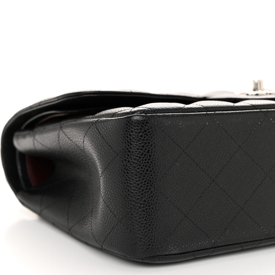 Caviar Quilted Jumbo Double Flap Black - Image 7