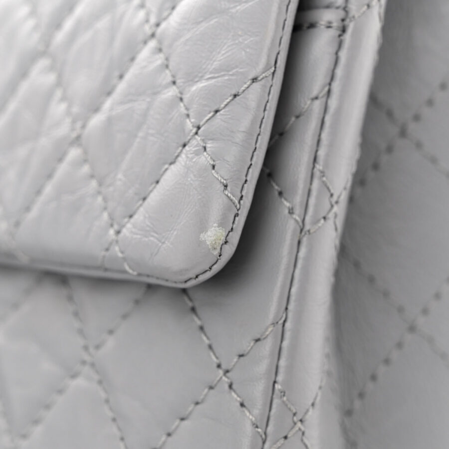 Aged Calfskin Quilted 2.55 Reissue 225 Flap Grey - Image 9
