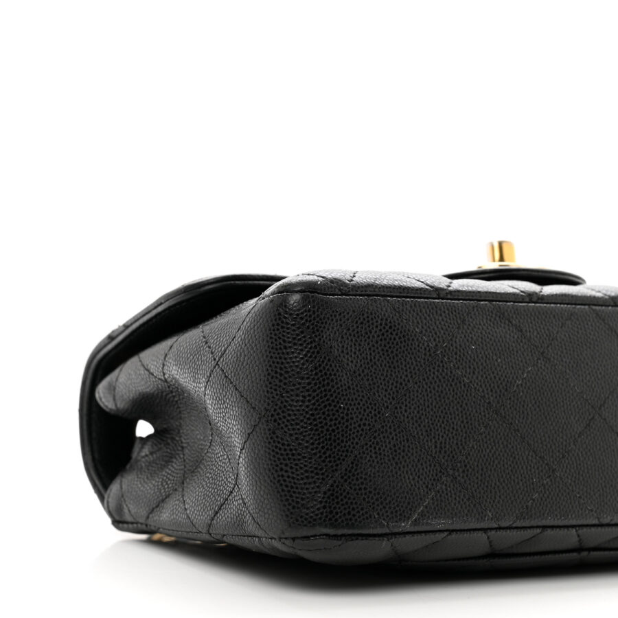 Caviar Quilted Mini Rectangular Flap Black - Image 7