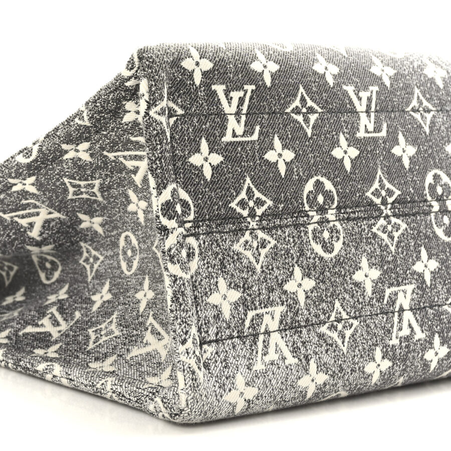 Monogram Jacquard Denim Onthego MM Black - Image 6