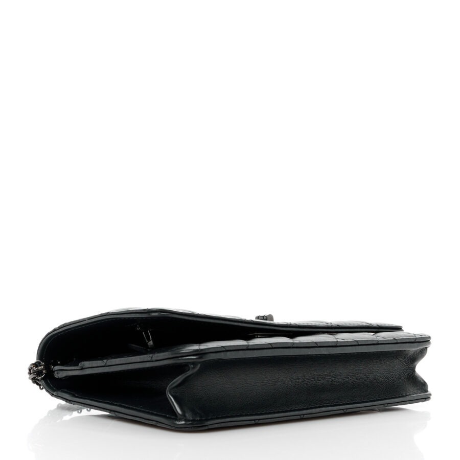 Aged Calfskin Quilted Reissue Wallet On Chain WOC So Black - Image 3