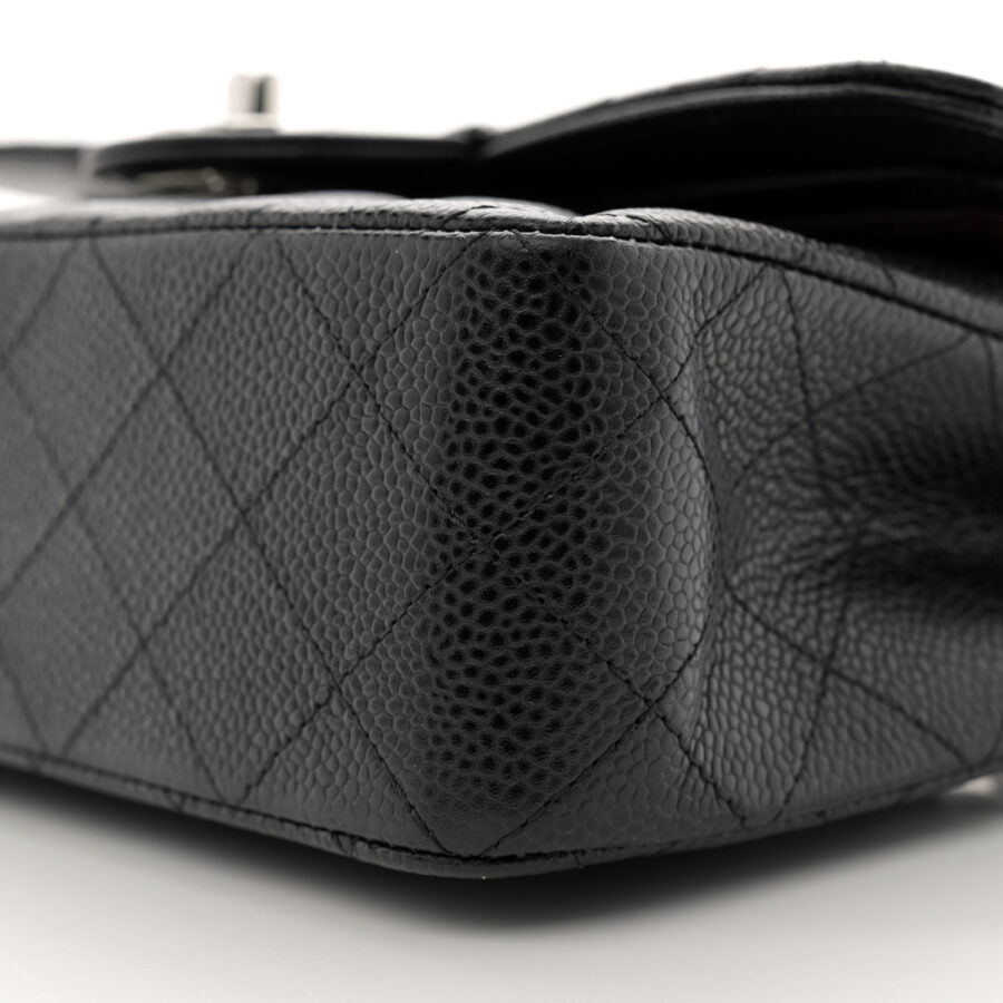 Caviar Quilted Small Double Flap Black - Image 8