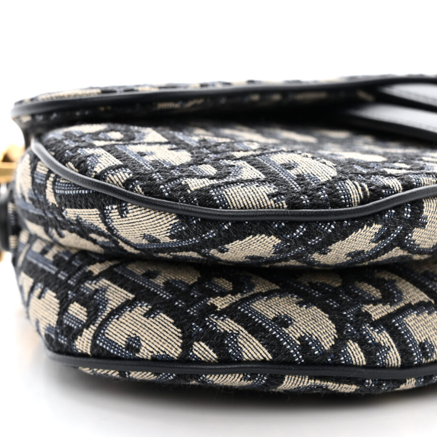 Oblique Mini Saddle Bag Blue - Image 7