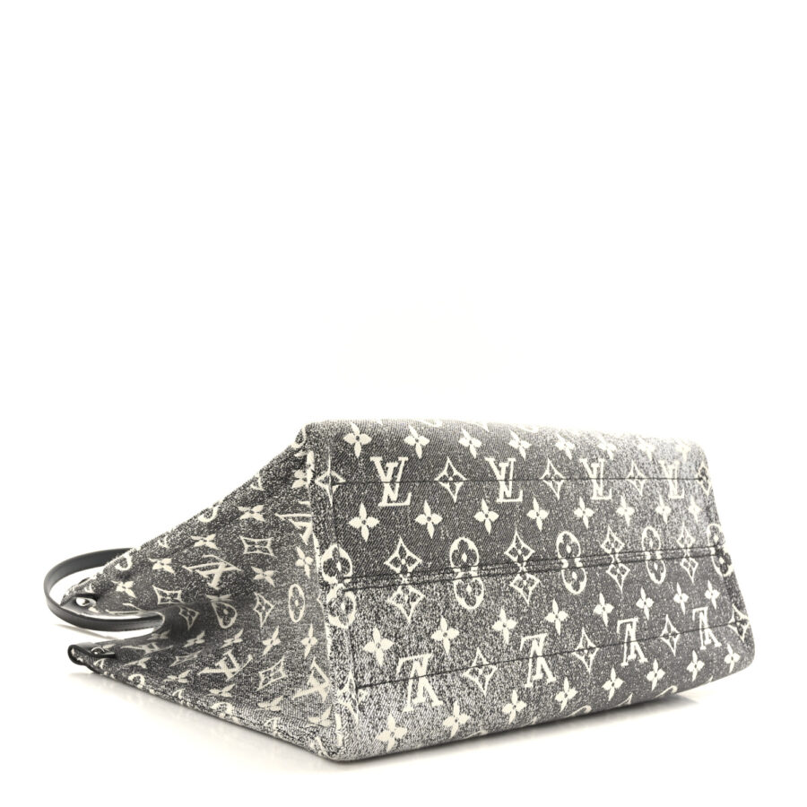 Monogram Jacquard Denim Onthego MM Black - Image 3