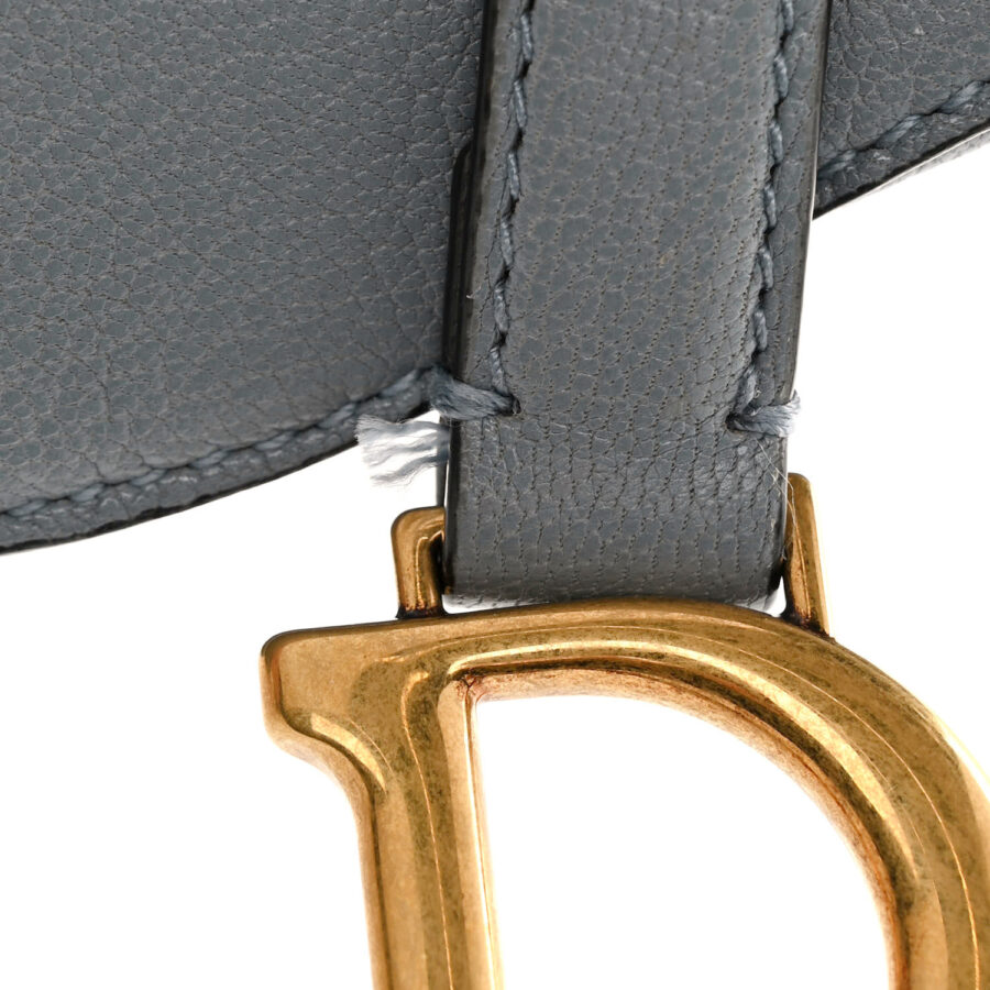 Goatskin Micro Saddle Bag Cloud Blue - Image 10