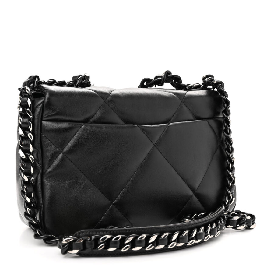 Lambskin Quilted Medium Chanel 19 Flap So Black - Image 2