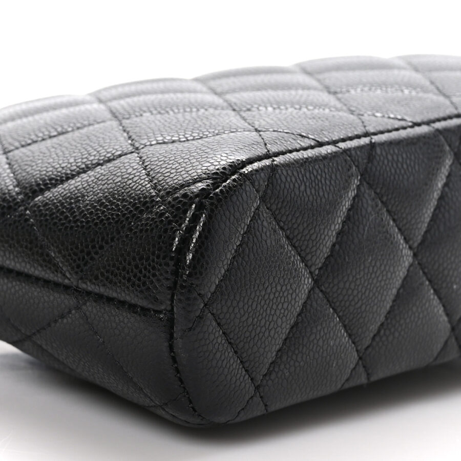 Caviar Quilted Classic Clutch With Chain Black - Image 7