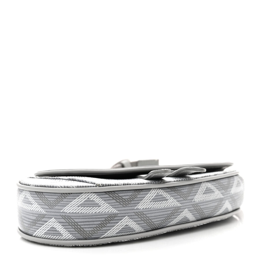CHRISTIAN DIOR Coated Canvas CD Diamond Mens Mini Saddle Bag Grey - Image 3