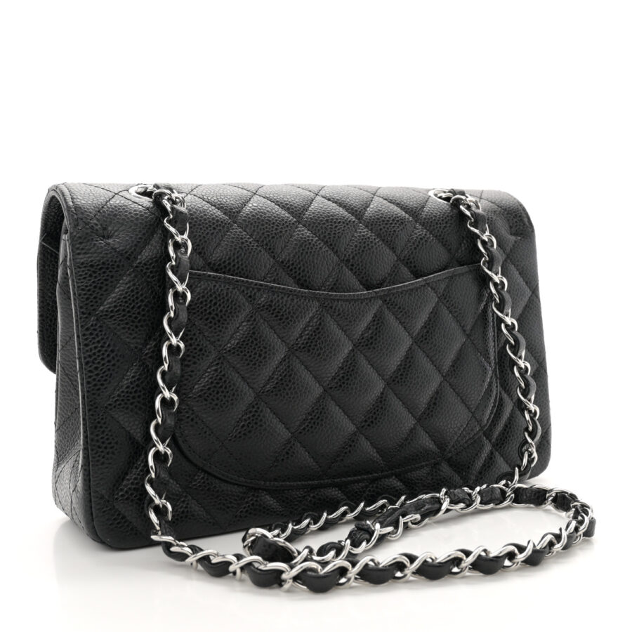 Caviar Quilted Small Double Flap Black - Image 2