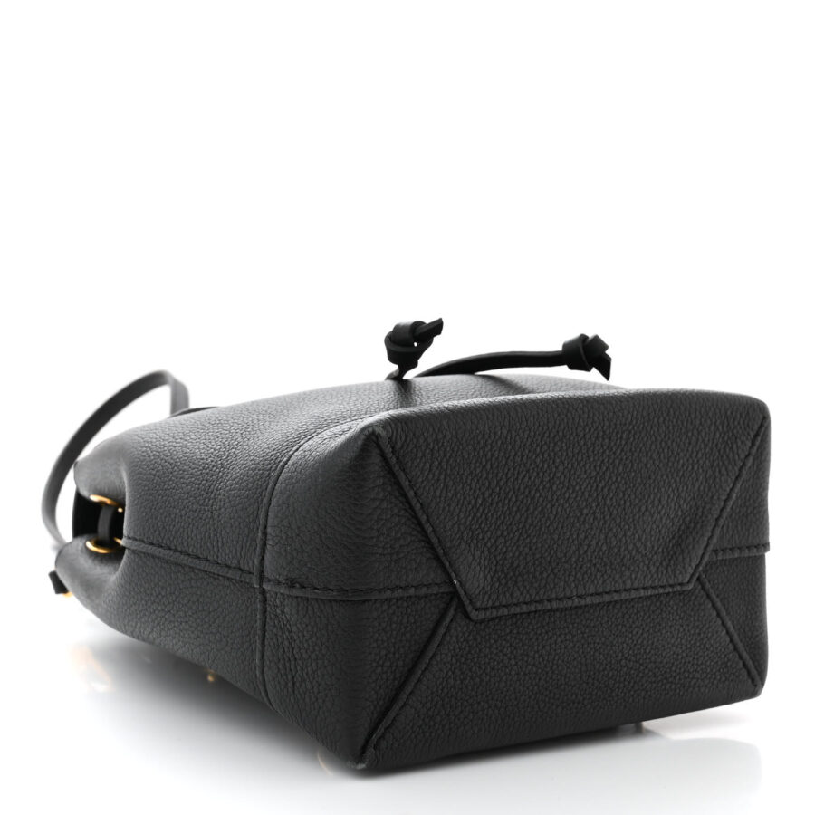 Calfskin Lockme Mini Backpack Black - Image 3